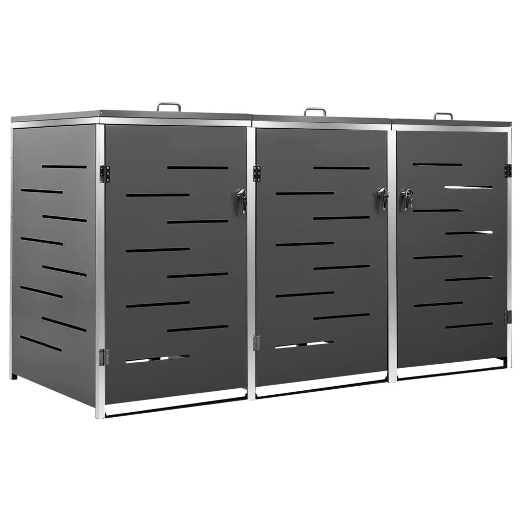 Copribidone per Spazzatura Singolo 69x77,5x115cm Acciaio Inox 149556
