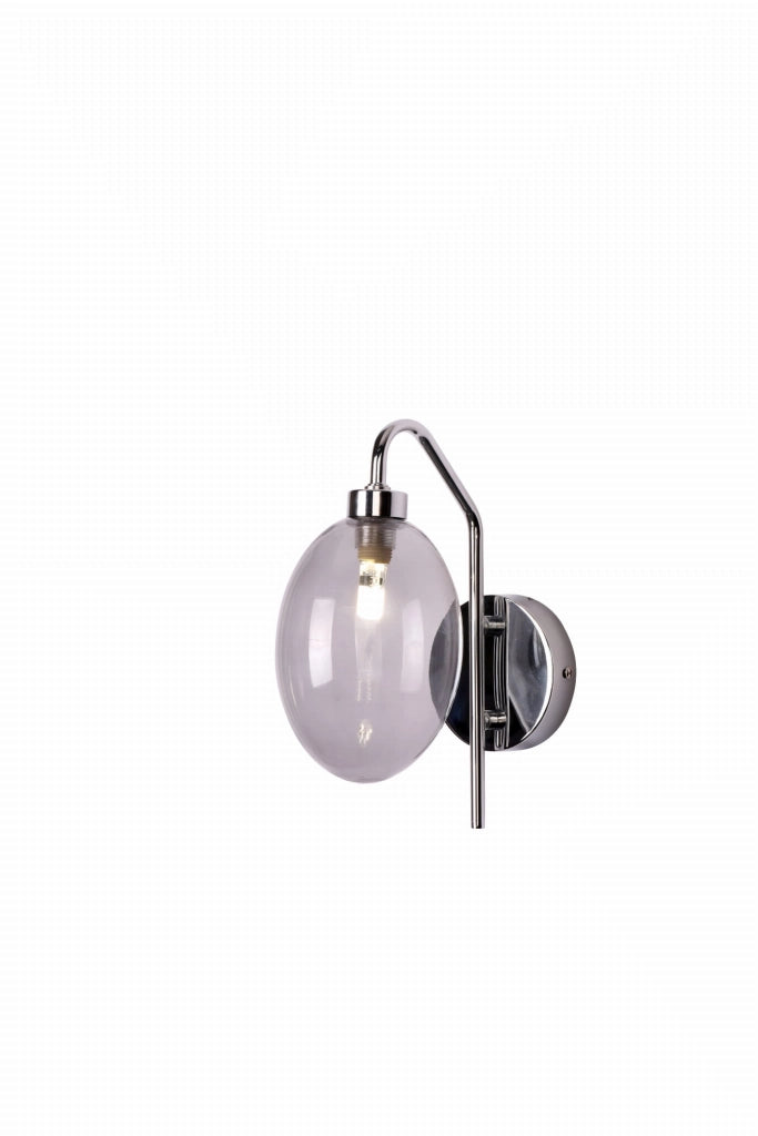 Applique Candellux Lukka cromata vetro trasparente G9 10W