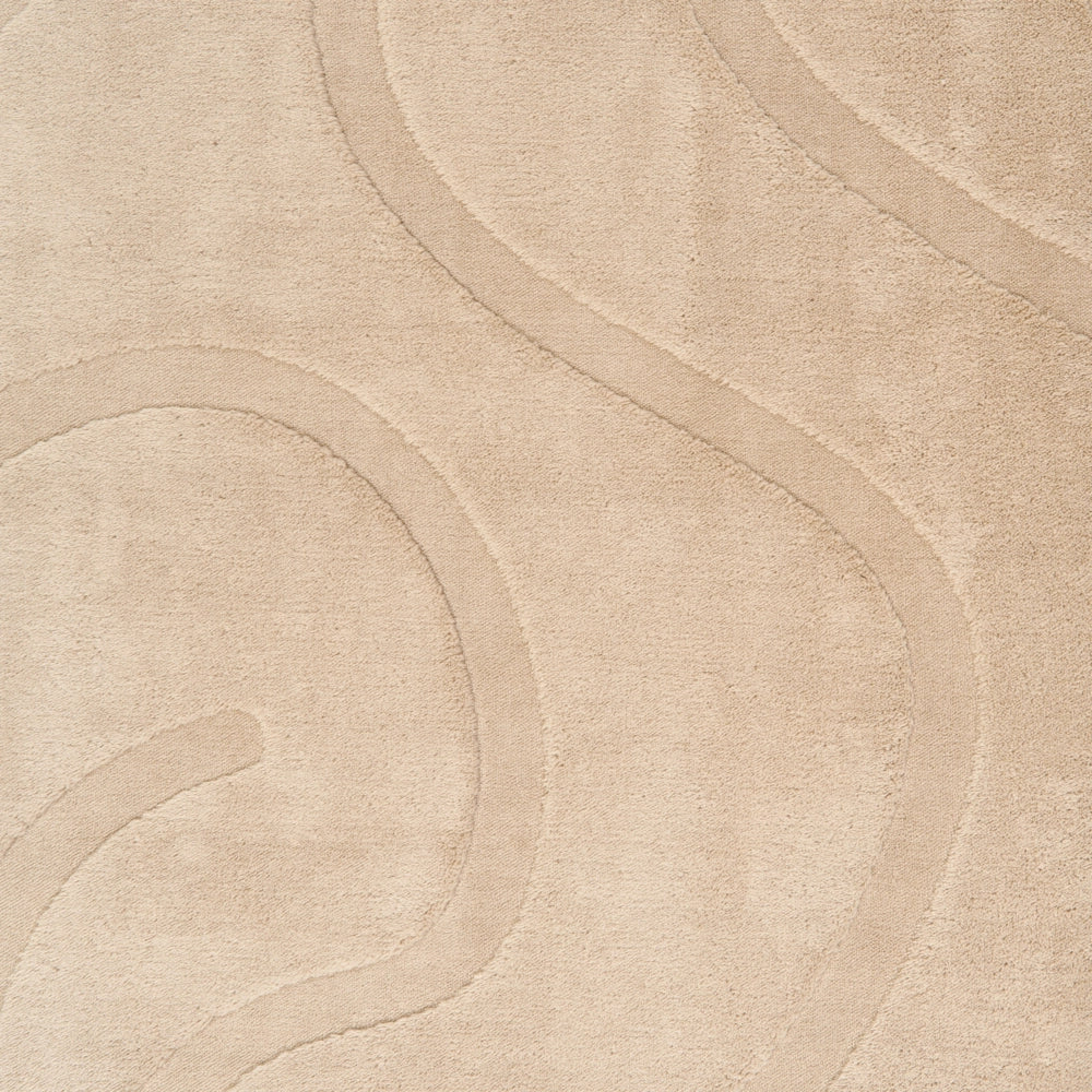Tappeto da salotto rettangolare jacquard, 80 x 300 cm a pelo corto beige Stile Moderno