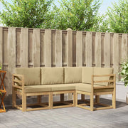 Set di divani da esterno 4 pz Bianco e Beige 3387547