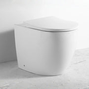WC filo muro FT53A a pavimento in ceramica 52.5x37x41H cm. bianco