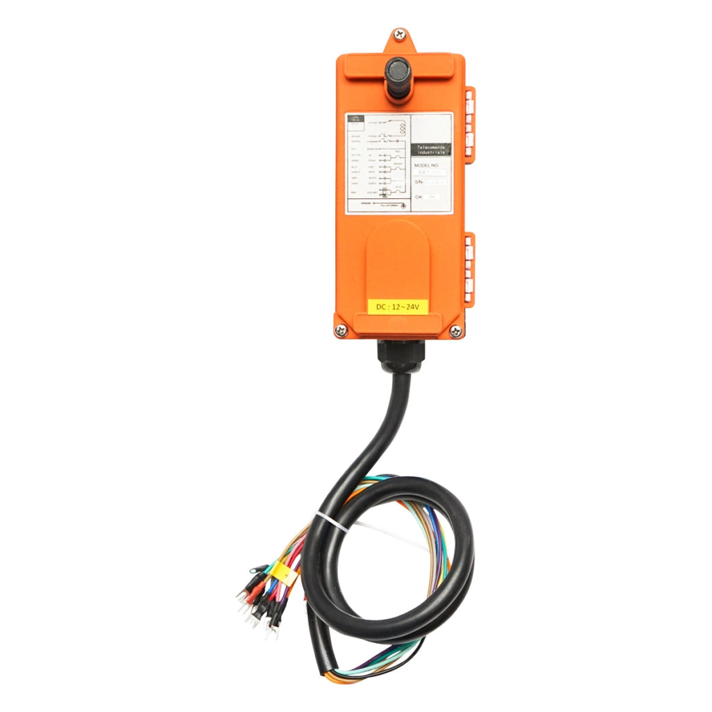 Telecomando wireless per verricello di trattore forestale, 8 pulsanti, compatibile con impianti a 12V/24V.