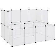 Gabbia trasparente per piccoli animali 143 x 107 x 93 cm PP e acciaio Trasparente 02_0041652