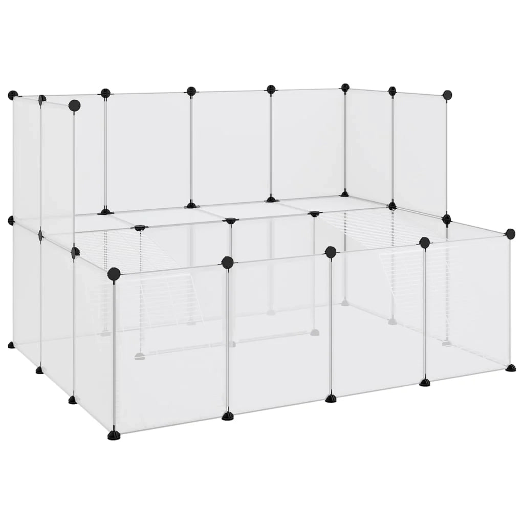 Gabbia trasparente per piccoli animali 143 x 107 x 93 cm PP e acciaio Trasparente 02_0041652