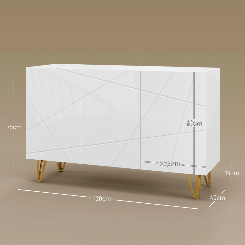 Credenza Bianca con Ante ¨C Zephmum ¨C 120x40x75 cm