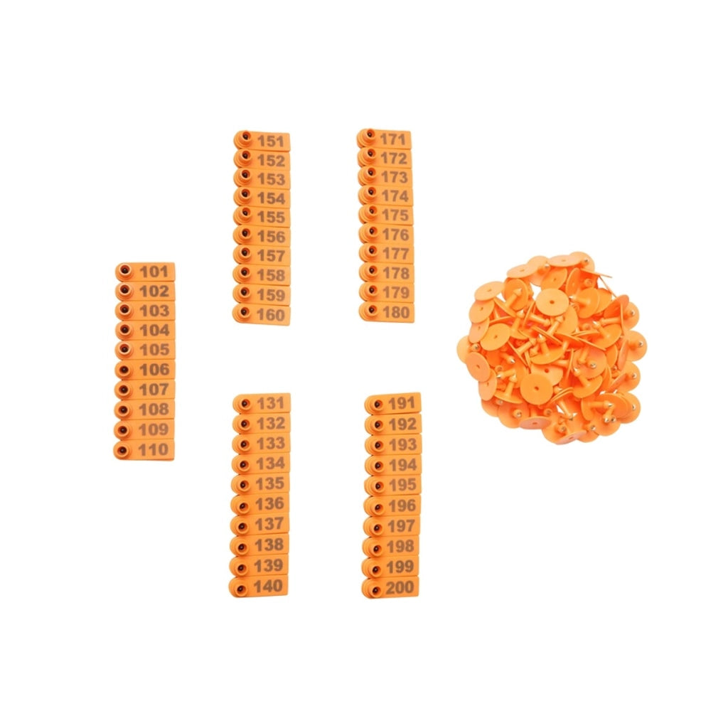 100 Marchi Auricolari Per Bestiame Numerate 101-200 Set Marchi Auricolari In Plastica Per Bestiame per ovini