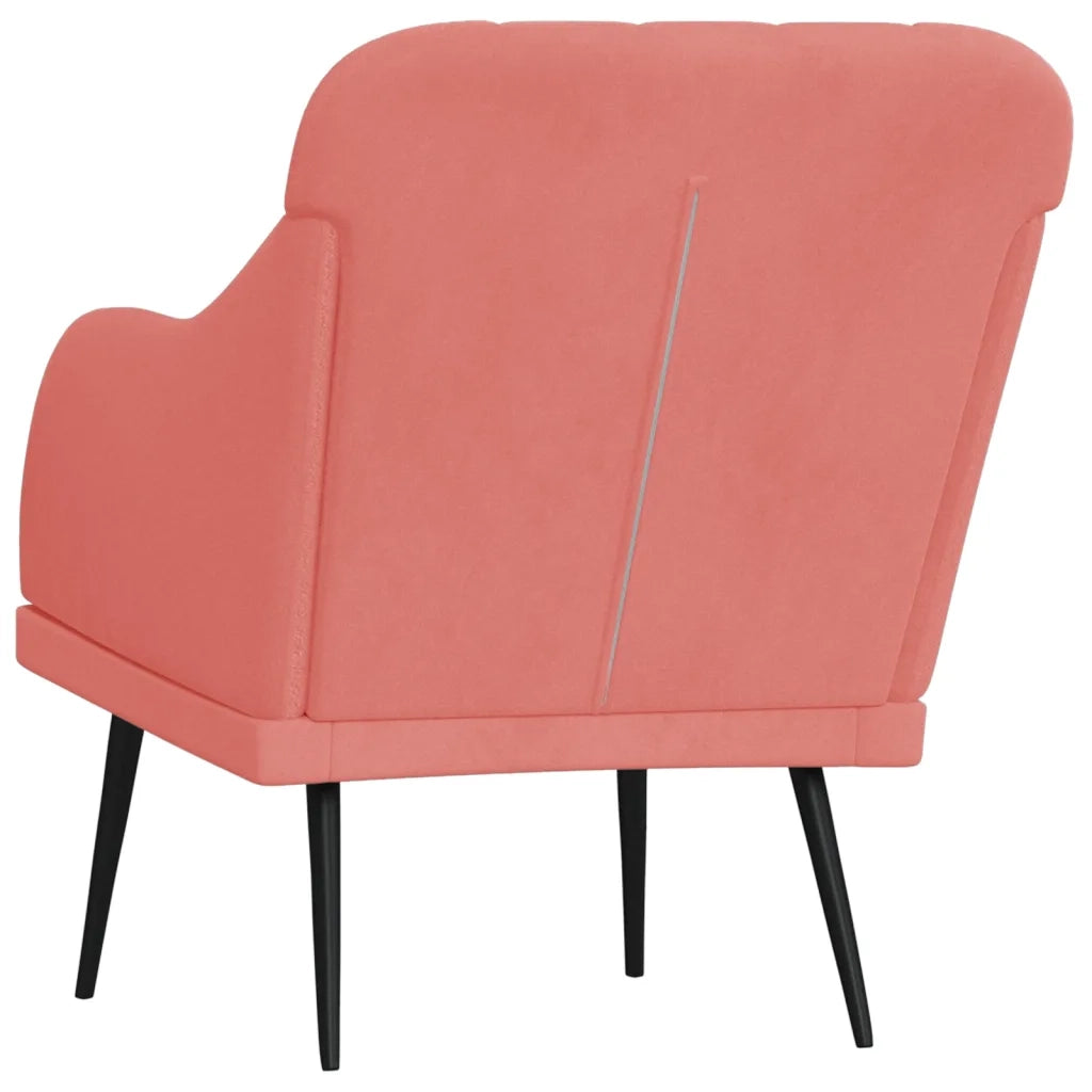 Poltrona Rosa 63x76x80 cm Velluto 351457