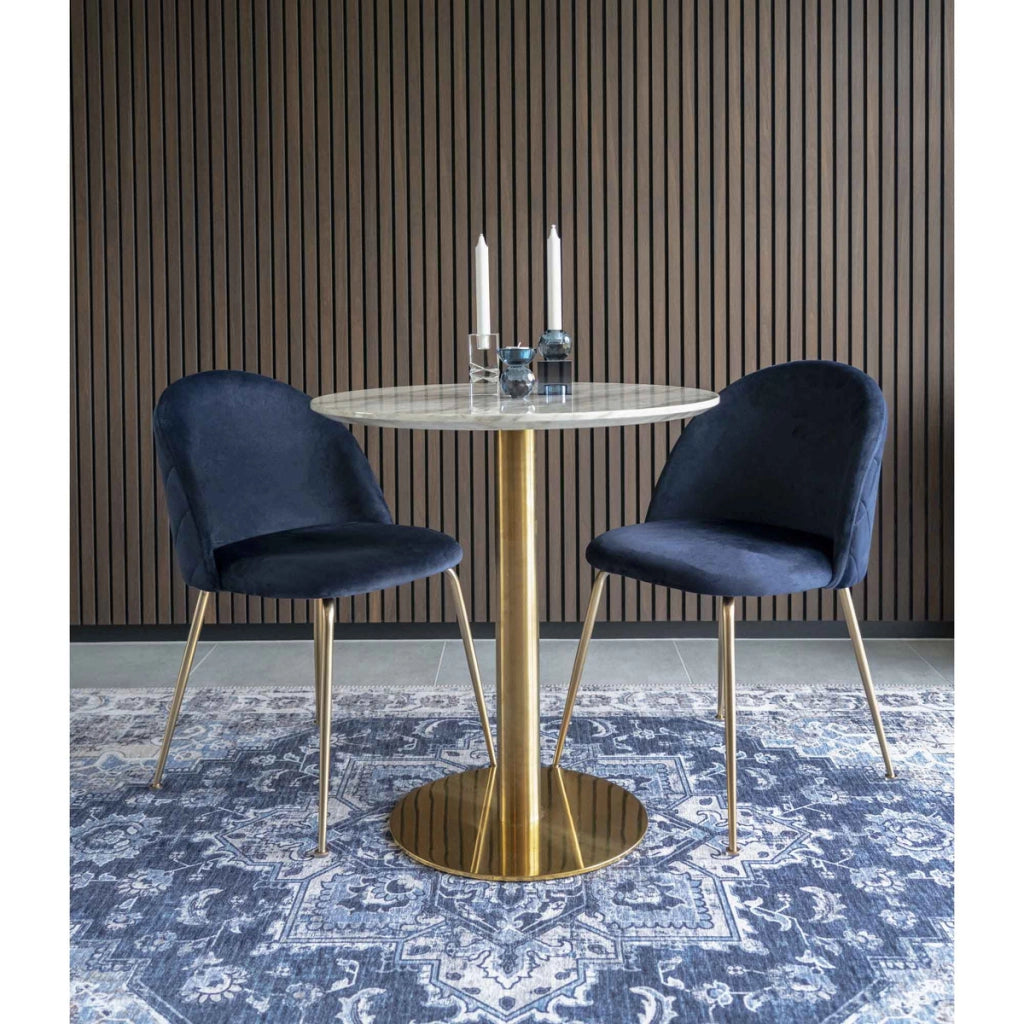 Tavolo Bolzano, Oro, Metallo, 70x70x75 cm