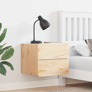 vidaXL Comodino 2 pcs Marrone 39 x 34 x 33 cm Legno di pino massello