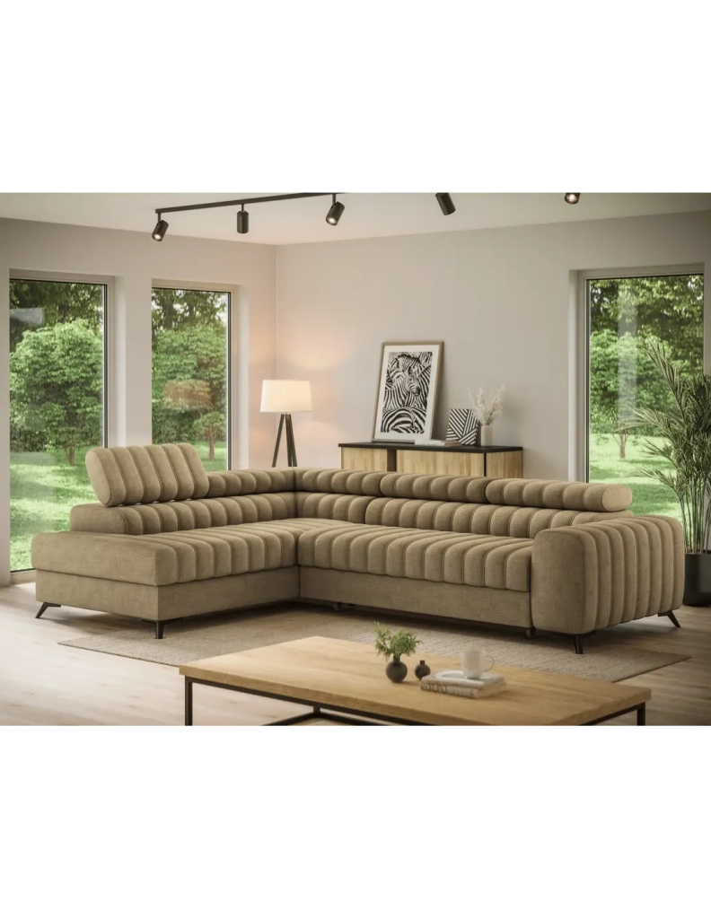 Divano ad angolo collezione KANEDOJO colore Marrone