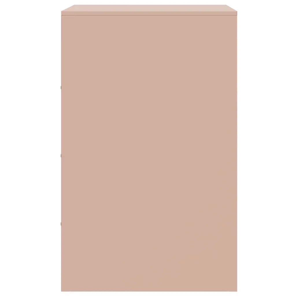 Comodini 2 pz-Set di 2 Tavolino da notte Rosa 34,5x39x62 cm in Acciaio 948538