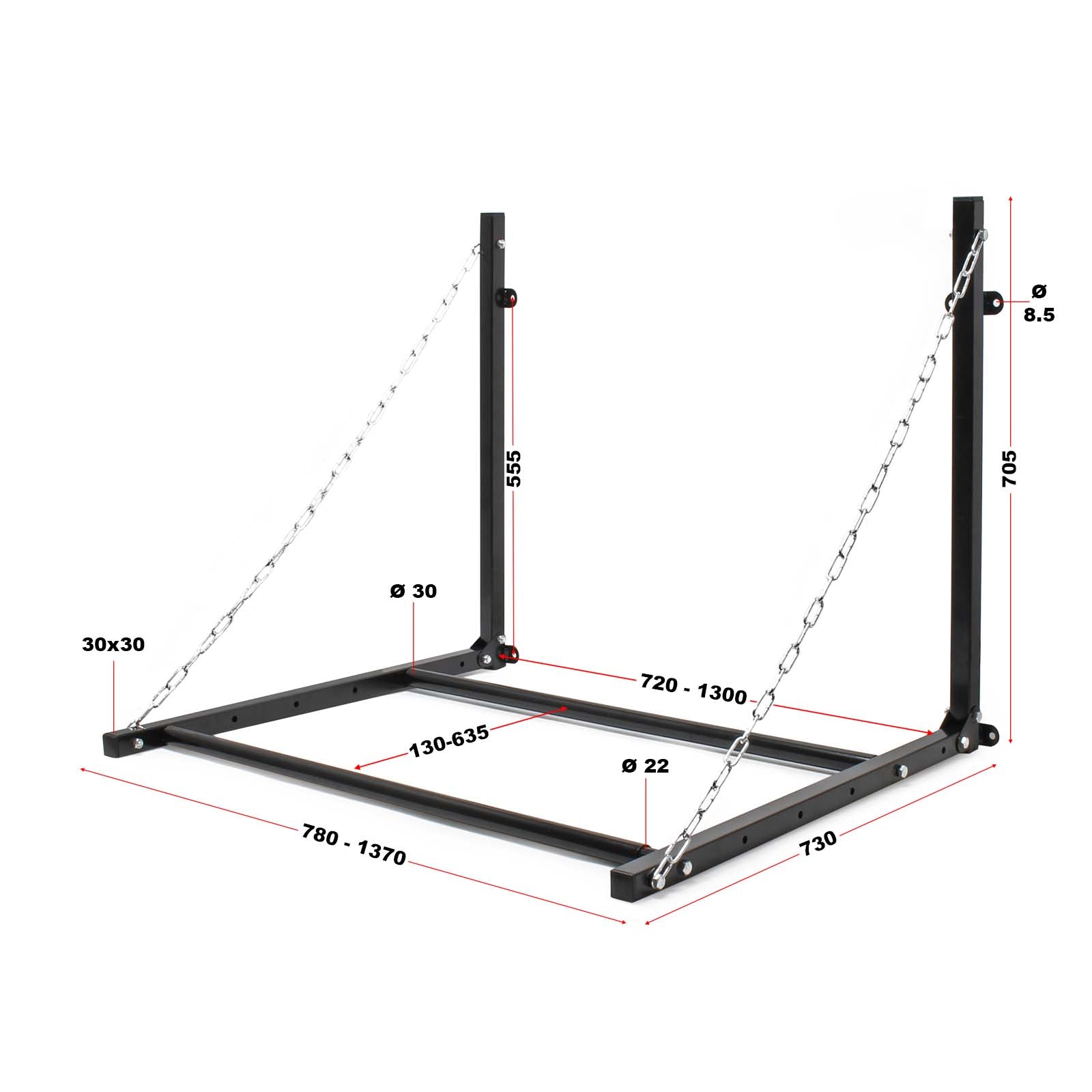 Supporto porta pneumatici a parete, max 130 kg, per 4 ruote con cerchi