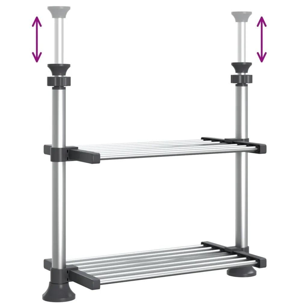 Ripiano da Cucina 50x25x(50-70) cm in Alluminio 154616