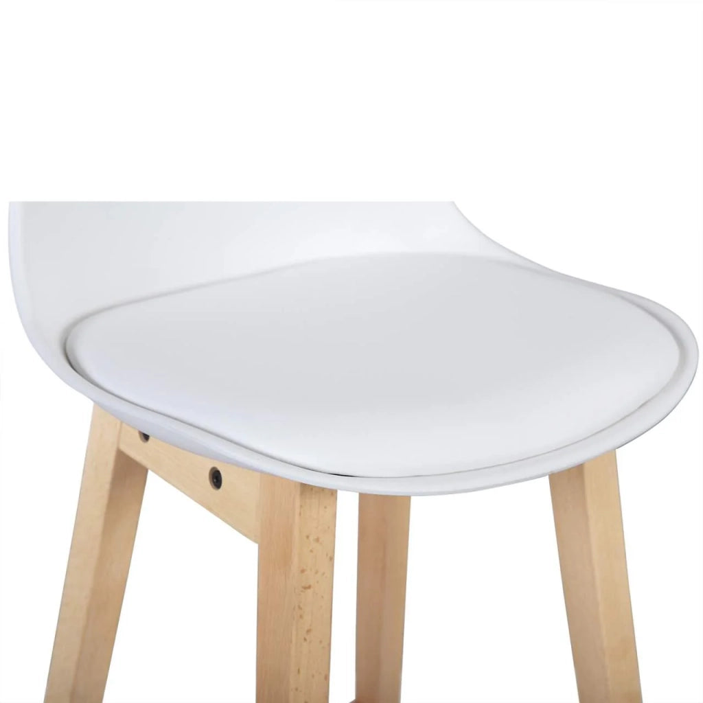 Set di 2 sgabelli da bar per la colazione/sedie da bancone da cucina bianchi 19_0000591