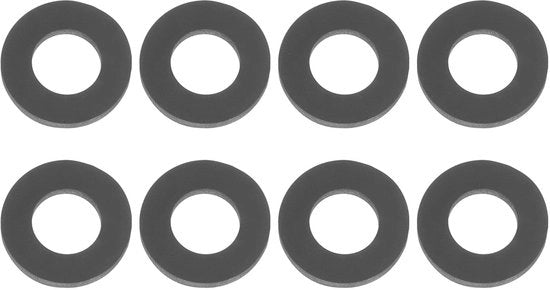 Afdichting siliconica a 8 mm di diametro interno, 16 mm di diametro esterno, 8 pezzi, O-ring afdichting, sostegno per tubi di doccia, per tubi di acqua calda e fredda, nero