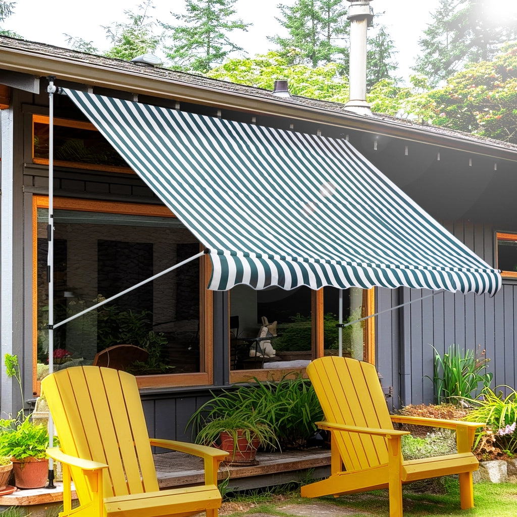 Toldo Retrattile Manuale ¨C zephmum ¨C Verde 300x150x170-280 cm