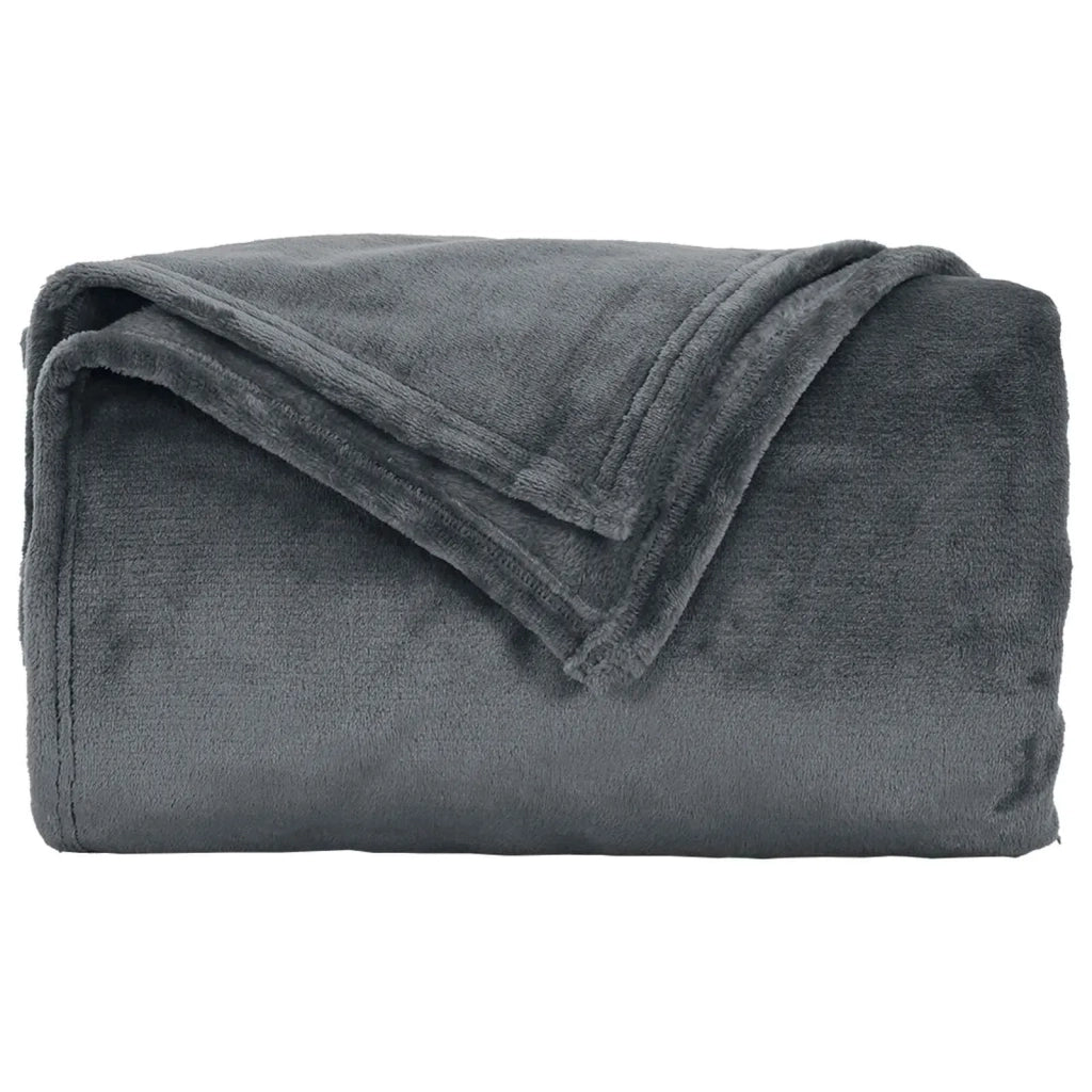 Coperte da Pile 6 pcs Grigio scuro 150 x 200 cm Panno 42016798