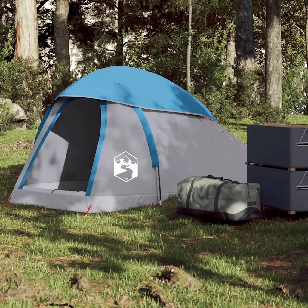 Tenda da Campeggio a Cupola per 1 Persona-Tenda per Escursionismo Blu Impermeabile 589080