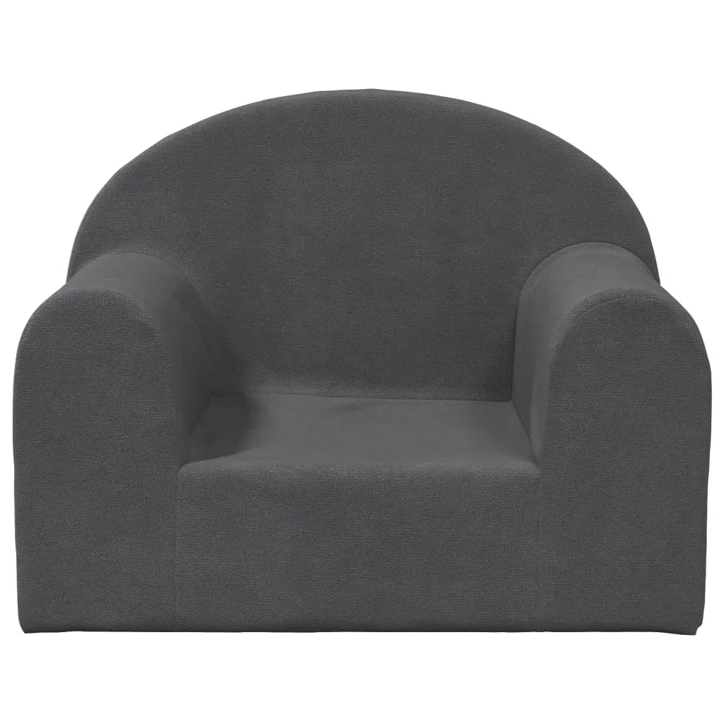 Divano per Bambini-Sofa-Divanetto Antracite in Morbido Peluche 899581