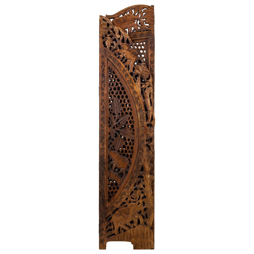 Paravento in legno fatto a mano marrone 38(x4)x2,5x180h