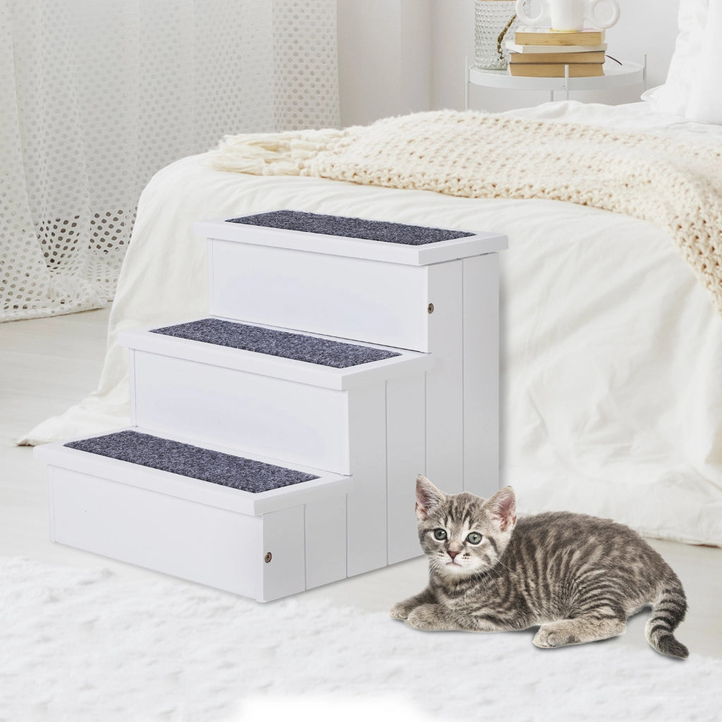 Scala per Cani 3 Gradini 38 cm ¨C zephmum ¨C Bianco