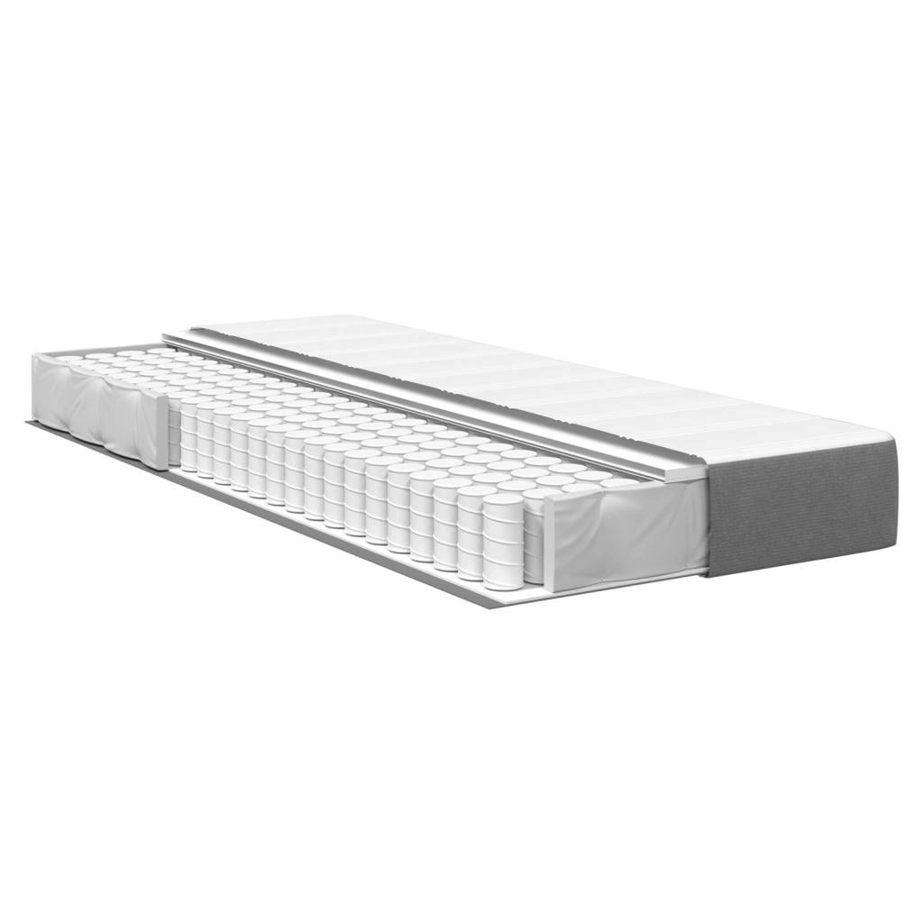Materasso a molle insacchettate vitaXL Grigio chiaro Medio 80x200x20 cm Tessuto