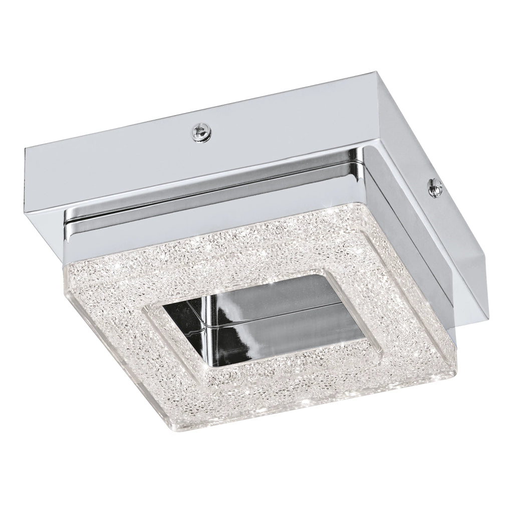 Plafoniera Moderna Fradelo Acciaio Cromo 1 Luce Led Integrato 3,2W