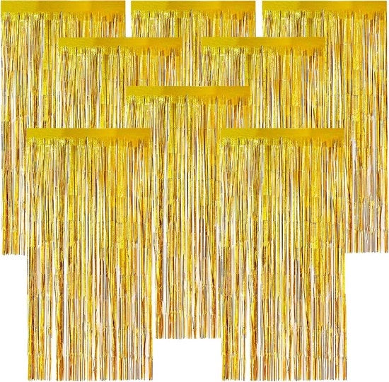 Gonna Metallic a Frange per Pareti - 8 pezzi 3.3 x 6.6m