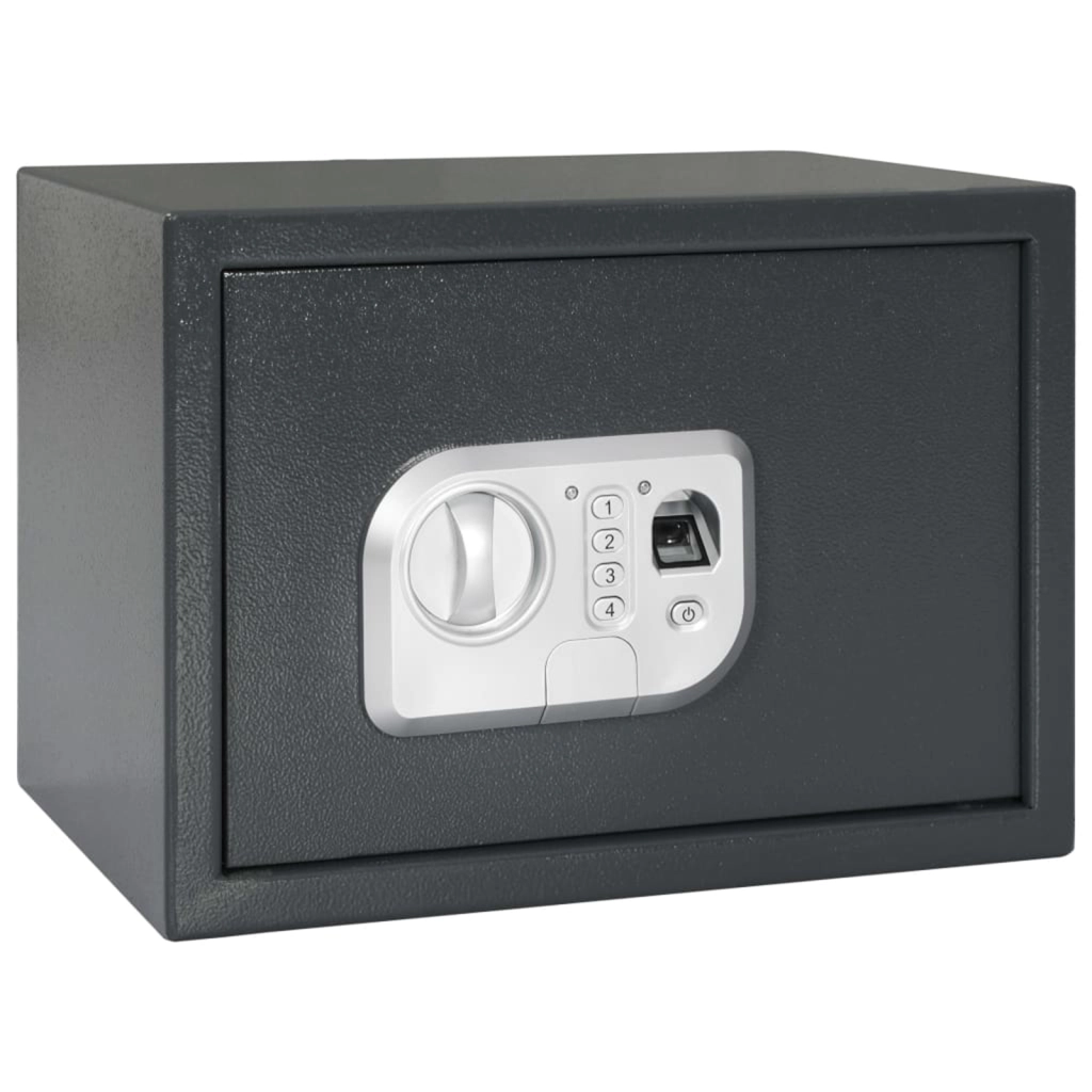 Cassaforte Elettronica Digitale con Blocco con Impronta 25x35x25 cm Acciaio
