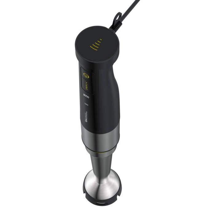 Frullatore ad immersione 1200W con 4 lame titanio, bicchiere 600ml, tritatutto 500ml, velocità variabile - SOGO