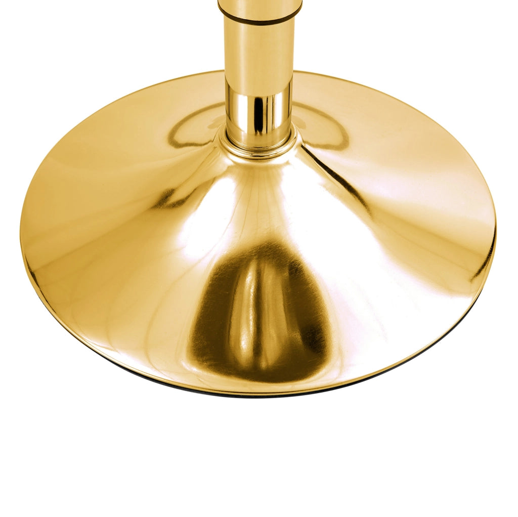 Set 2 sgabelli da bar regolabili e girevoli 360° con schienale trasparente e base oro HAVRYA