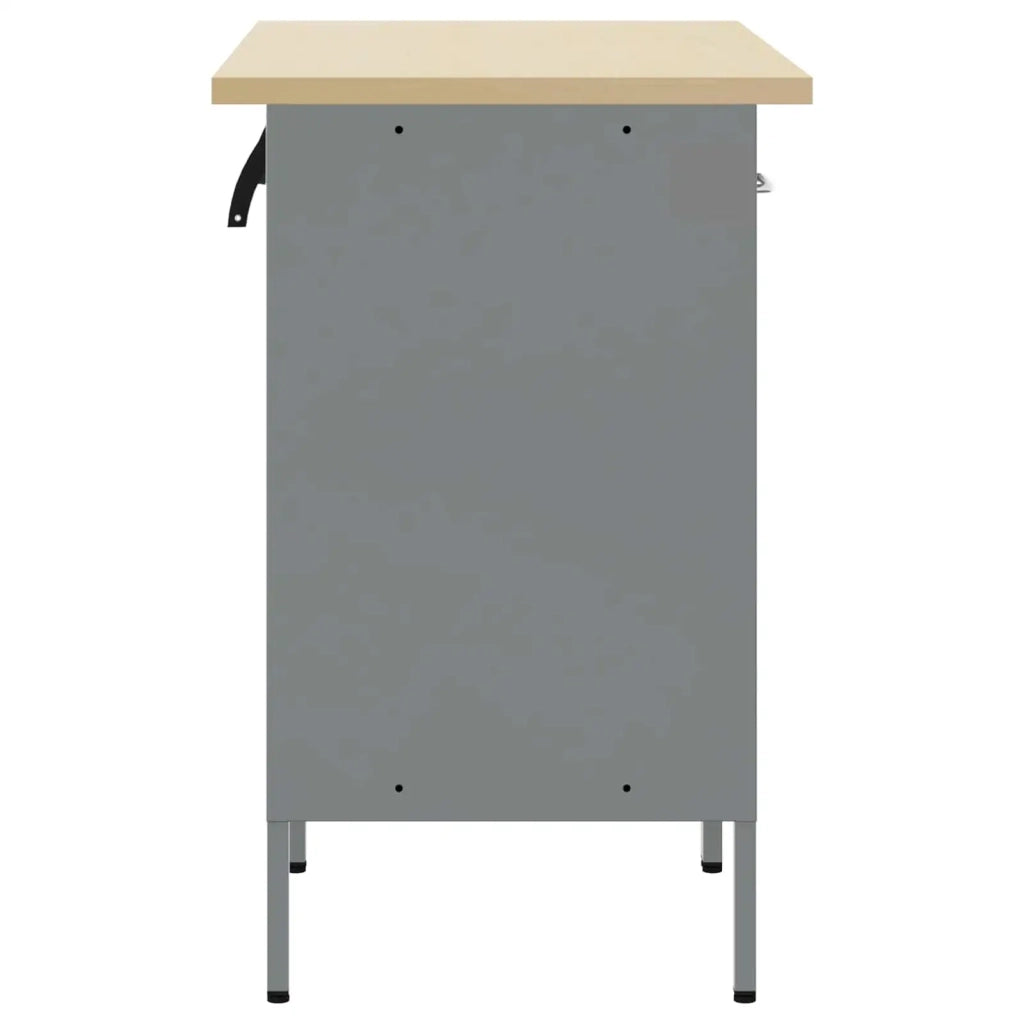 Mobile da lavoro 2 pz Nero e Grigio 100 x 55 x 85 cm CFW6211481