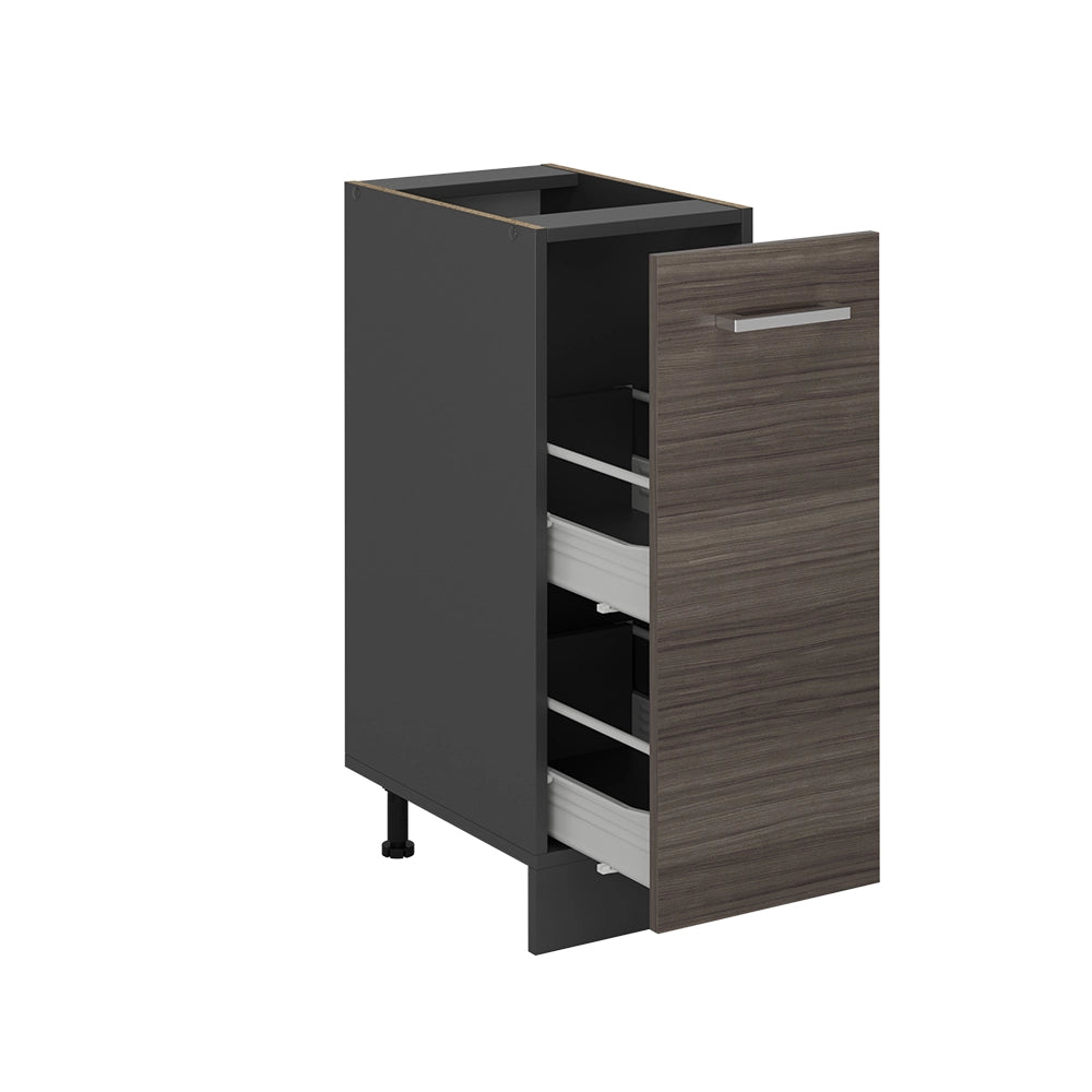 Armadio cucina dispensa alto R-Line Grigio nobile/Antracite 30 cm, PL Rovere Vicco