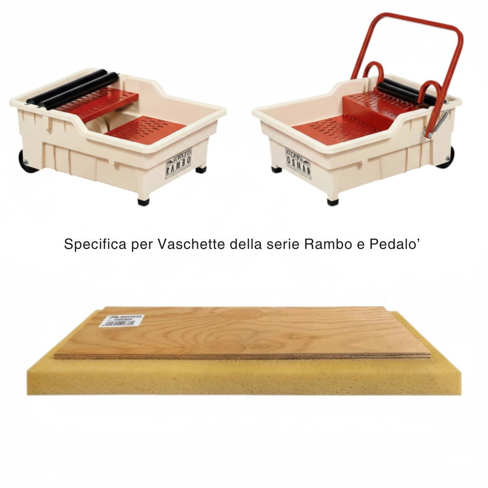Ricambio spugna sweepex 42x13 cm per vaschette pedalo rambo