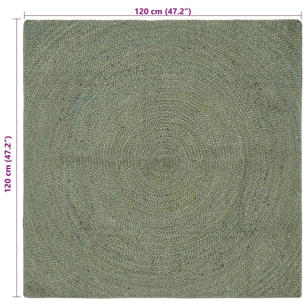 Tappeti per area Verde Oliva 120 x 120 cm Juta