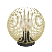 Abatjour Industrial-Nordico Acciaio Nero E Oro 1 Luce E27