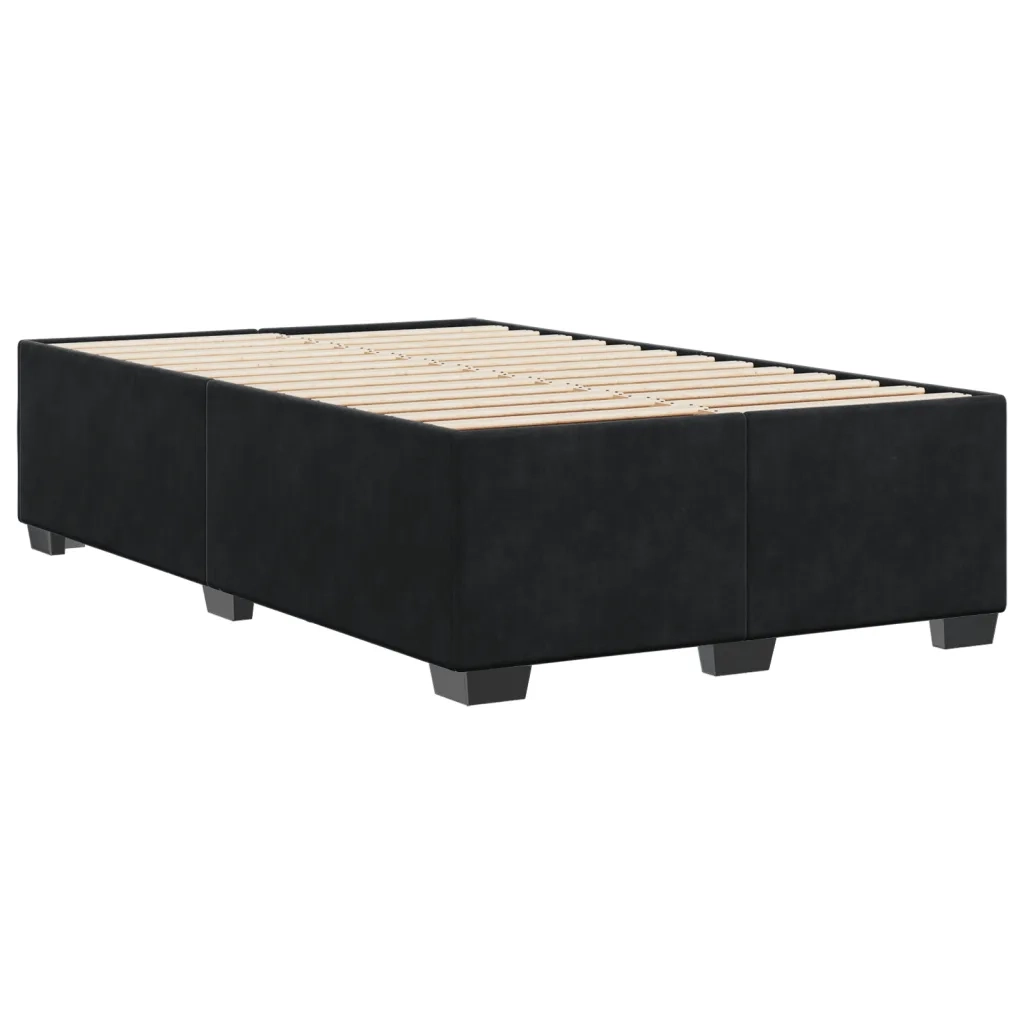 Giroletto senza Materasso Nero 120x190 cm Velluto