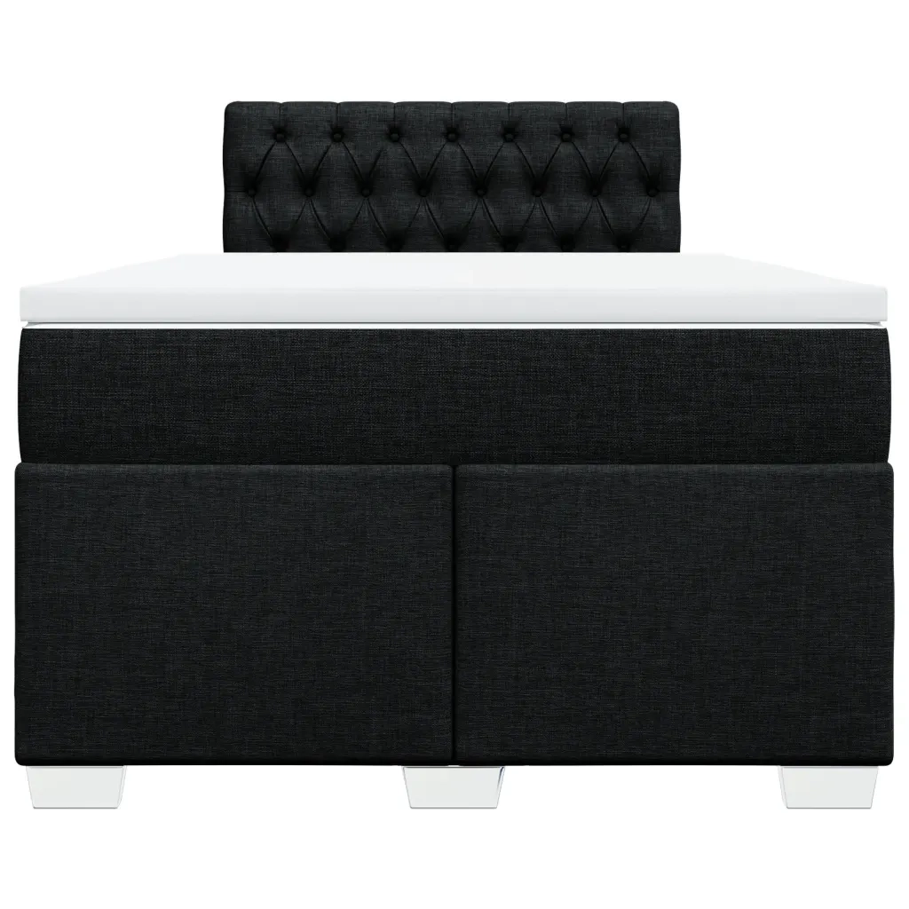 Giroletto a Molle con Materasso Nero 120x190 cm in Tessuto 3285836