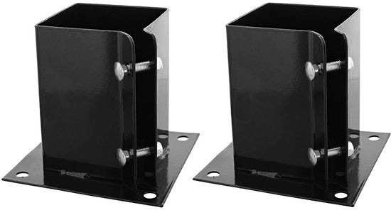 Supporto per colonne robusto - Bevallatrice per colonne - Supporto per piede - In acciaio inossidabile - Resistente alla corrosione - Adatto per colonne da 100 a 150 mm - Zampe per fondazione