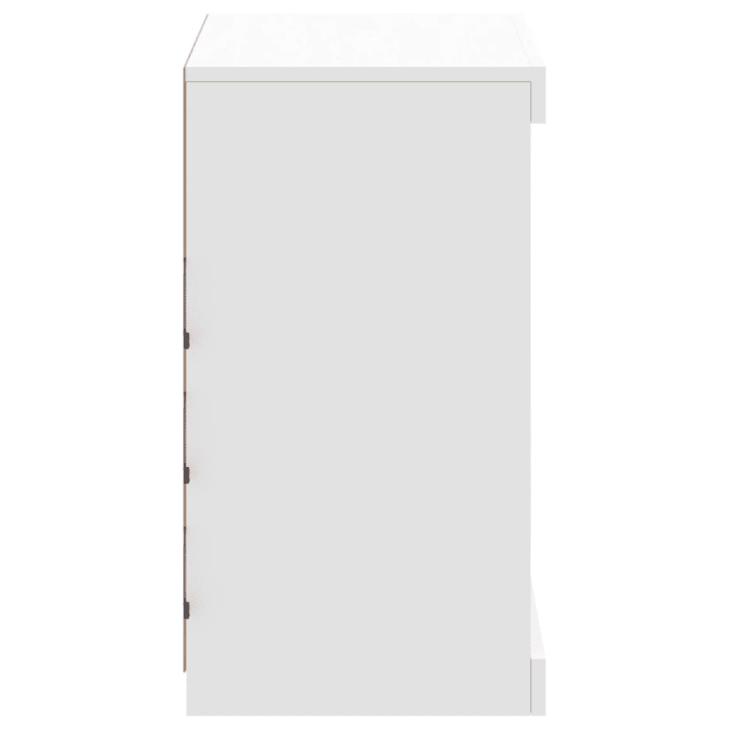 Credenza con Luci LED Bianca 60,5x37x67 cm 836693