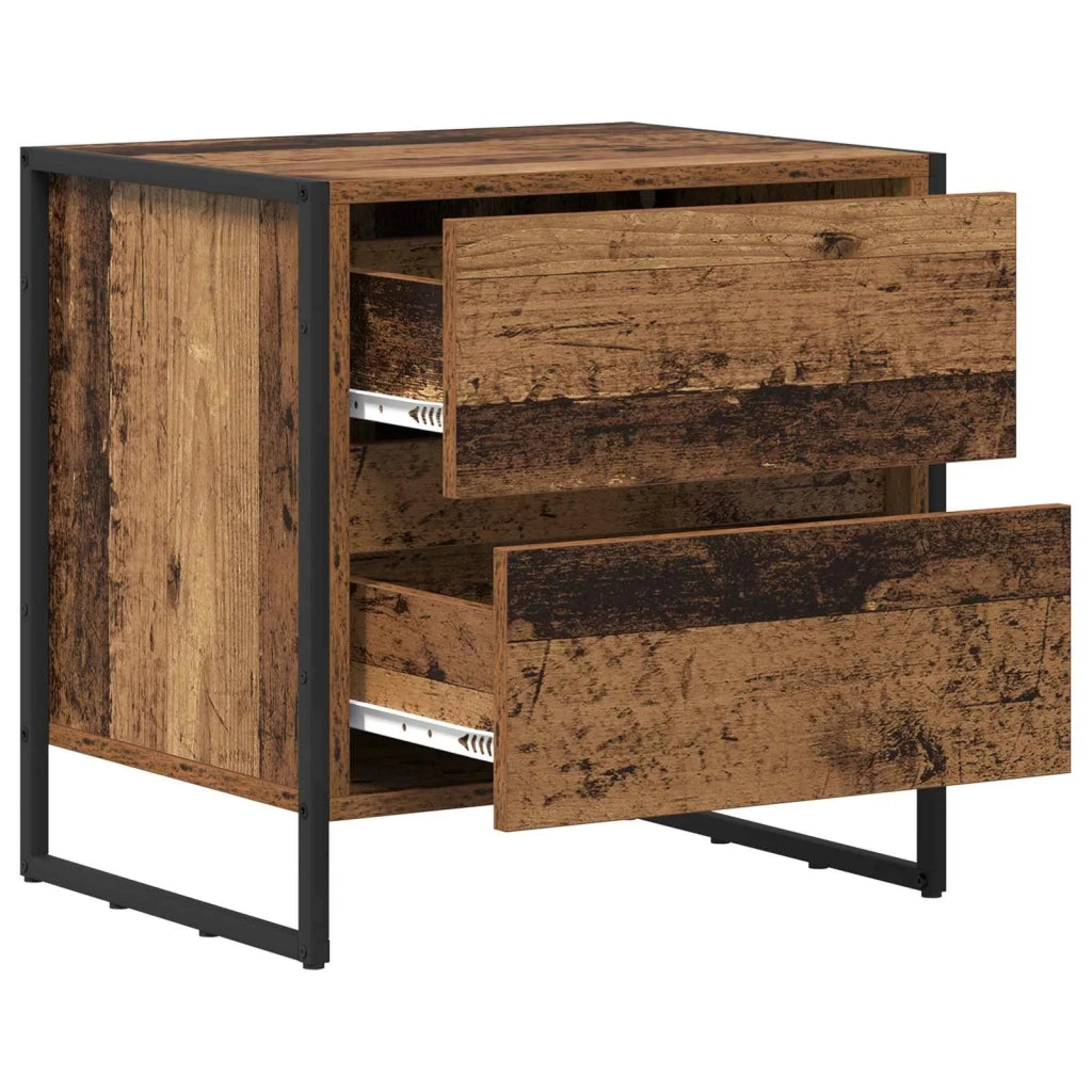 Comodino | Armadio da Notte | Mobiletto da notte Legno vecchio 50 x 39.5 x 50 cm Legno multistrato