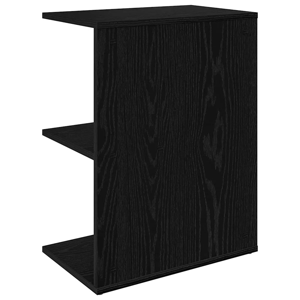 Comodini 2 pz-Set di 2 Tavolino da notte Rovere Nero 46,5x29x61 cm in Legno Multistrato