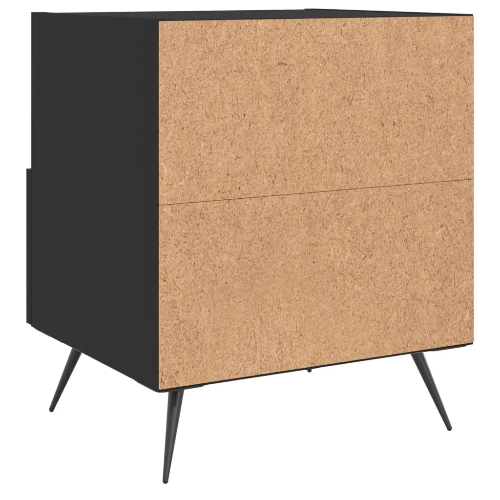 Comodini 2 pz Neri 40x35x47,5 cm in Legno Multistrato