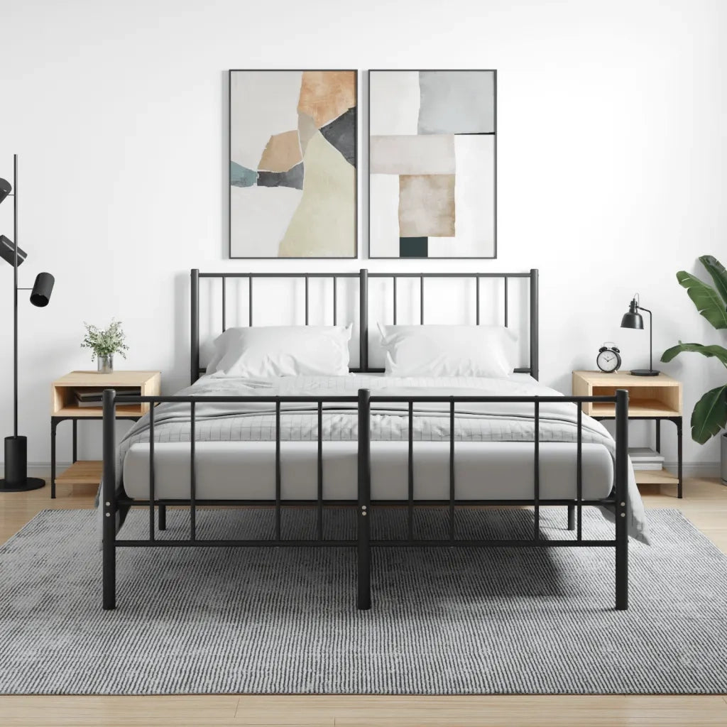 Set di 2 Comodini | Armadio da Notte | Mobiletto da notte Rovere Sonoma 40x41x50 cm in Legno Multistrato