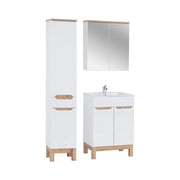 Insieme ERMANO: mobile sotto lavabo 80cm + lavabo da incasso + sifone + mobili con specchi