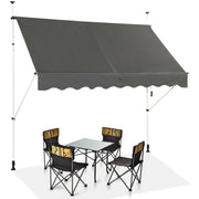 Tenda da sole telescopica e retrattile, Tenda parasole resistente ai raggi UV impermeabile 250 x 120 cm Grigio-Tende parasole