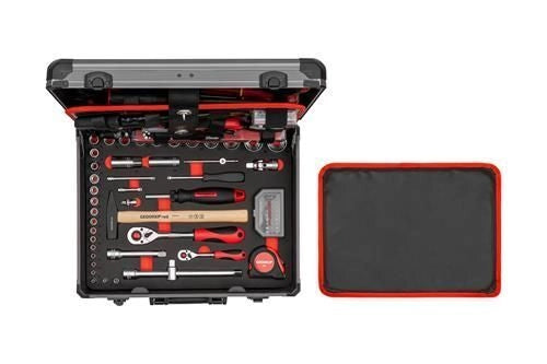 Gedore Red R46007138 ALLROUND Valigetta Attrezzi 138 Pezzi in Acciaio al Cromo-Vanadio con Valigia in Alluminio colore Rosso