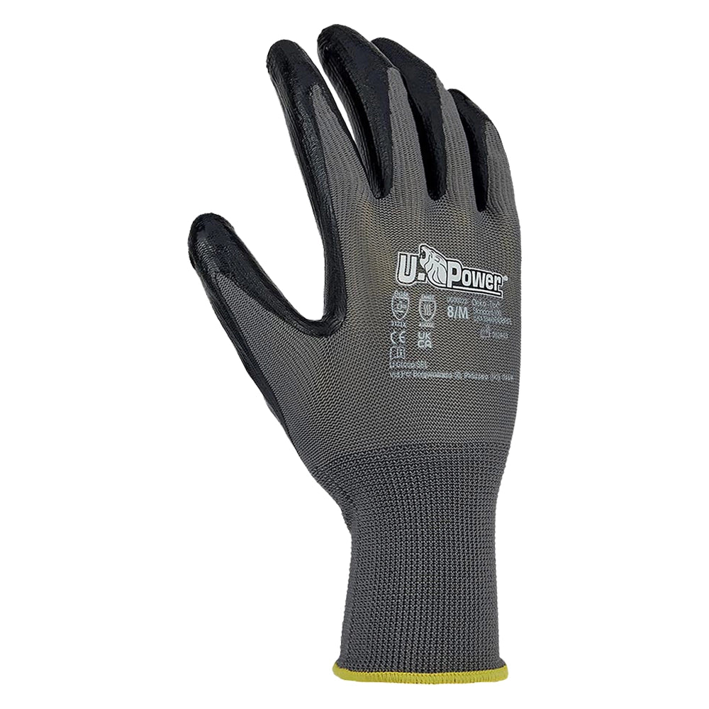 GUANTI NITRILE/POLIESTERE 'VALZER' Tg. 10- 12 coppia  - UPOWER