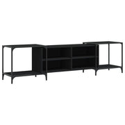 Mobile TV multimediale mensola TV credenza TV sala da pranzo soggiorno camera da letto 203 x 37 x 50 cm legno ingegnerizzato nero 02_0026111