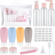 14 flessi di viaggio, 60 ml flessi di cosmetici, flessi e contenitori, flessi vuoti con chiusura a vite, misure di viaggio, flessi per viaggi, articoli da bagno, condizionante, shampoo